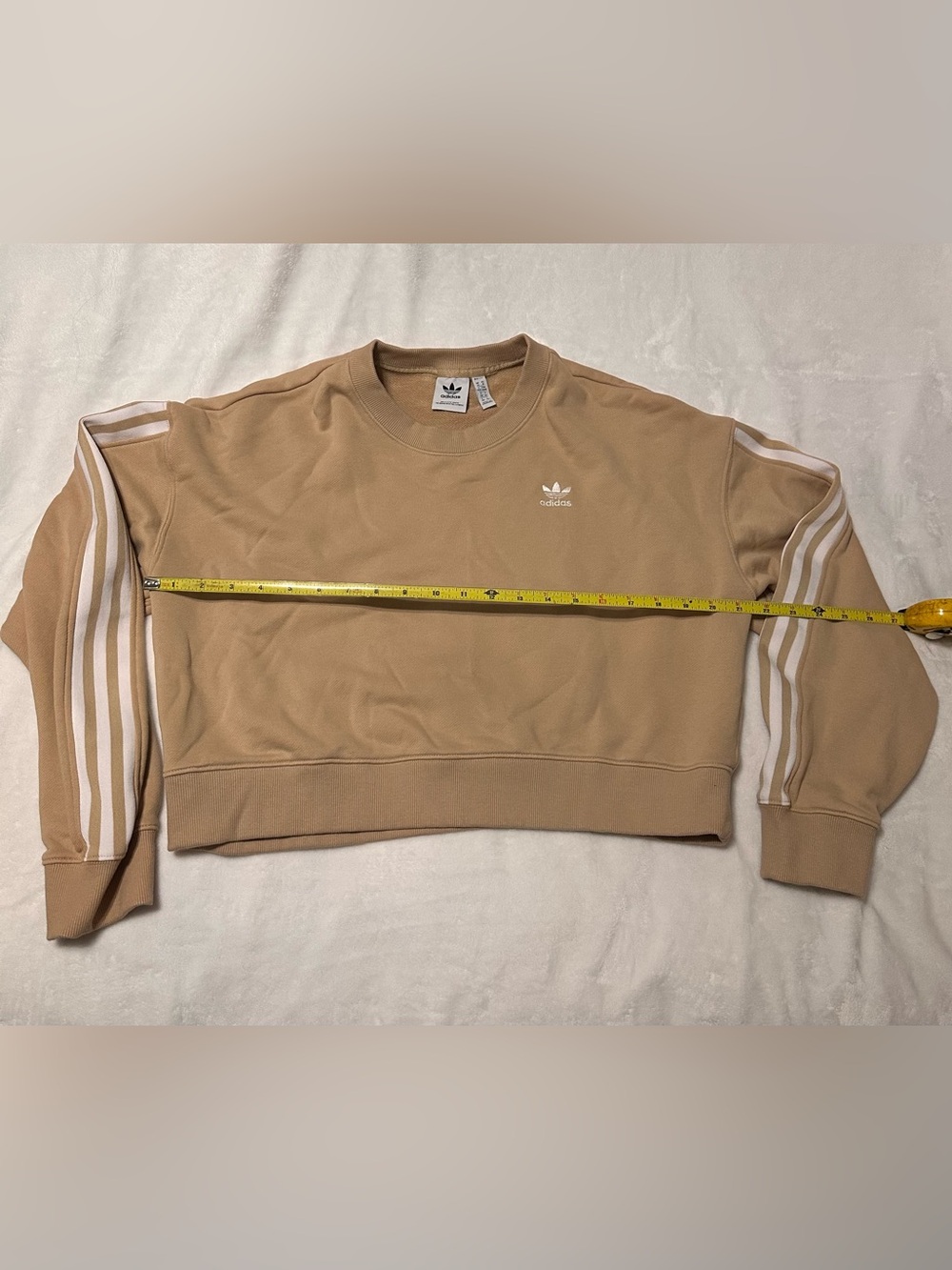 adidas Women’s Crop Sweatshirt in Tan